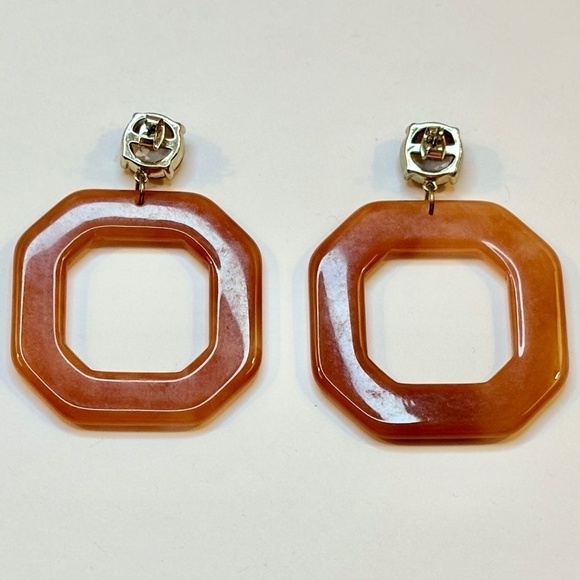 Anthropologie Amelie Octagon Hoop Earrings - Picture 4 of 7